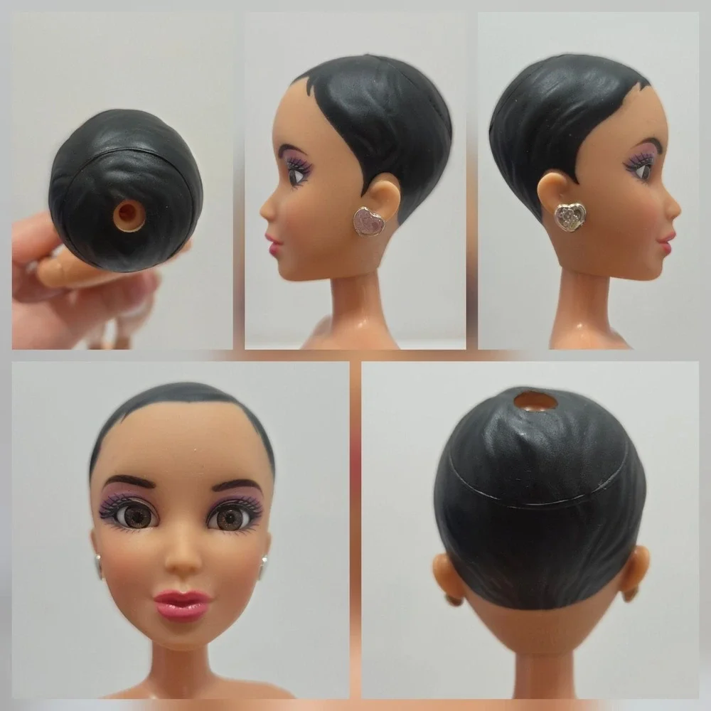 Liv Doll Daniela & DJ Spin Master Nude Doll W/ Brown/Red Wig & Earrings Only